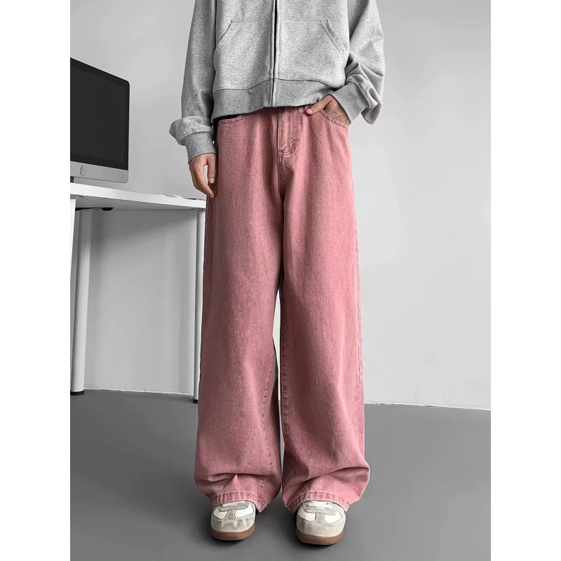 Unisex Classic Denim Jeans Loose Fit Daily Outdoor Wear - Image 2
