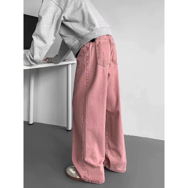 Unisex Classic Denim Jeans Loose Fit Daily Outdoor Wear - Image 3