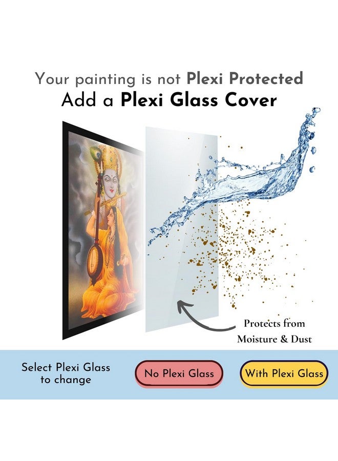 Mad Masters Krishna Meera Meera Bai Painting Hanging Photo Frame Decorative Item for Living Room, Bedroom, Home Decor and Wall Decoration (MM 1613, 8x12 Inch, Paper, Without Plexi Glass) - Image 5