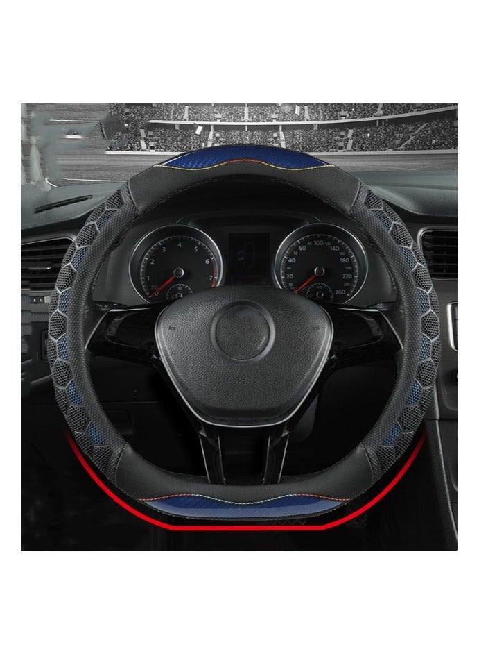 EBMINI Carbon Fiber Honeycomb Car Steering Wheel Cover 