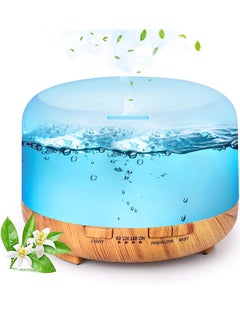 HomarKet 500ml Premium, Essential Oil Diffuser with 7 Colors LED Lights, 5 in 1 Ultrasonic Aromatherapy Fragrant Oil Humidifier Vaporizer, Timer and Auto-Off Safety Switch  - Image 1