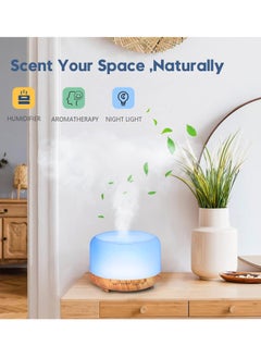 HomarKet 500ml Premium, Essential Oil Diffuser with 7 Colors LED Lights, 5 in 1 Ultrasonic Aromatherapy Fragrant Oil Humidifier Vaporizer, Timer and Auto-Off Safety Switch  - Image 2