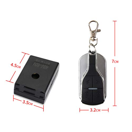 Garneck Motorcycle Anti Security Alarm System with Double Remote Control Waterproof Bicykle Alarm Anti Theft for 48V 60V 64V 72V Scooter Bicycle - Remote Control Random Style - Image 3
