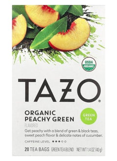 TAZO Organic Green Tea Peachy Green 20 Tea Bags 1.4 oz (40 g) 