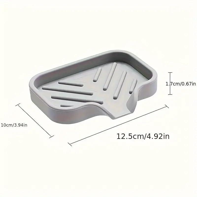 iDream Multi-Purpose Silicone Sink Drainer Mat - Flexible Kitchen Sink Organizer Tray for Soap, Dish Sponge, Tools Storage, and Drying, Non-Slip Silicone Holder for Countertops (Small, Pack of 2) - Image 2