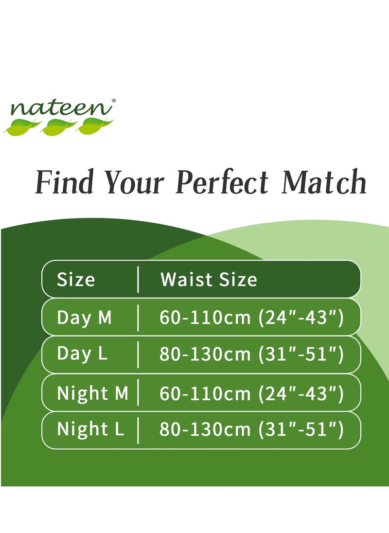 ناتين Nateen Hospeen الكبار حفاضات حجم السراويل كبيرة ، الكبار سحب شكا من أجل سلس البول الخفيف ، السراويل الفترة للتدفق الثقيل ، سوبر الراحة تناسب اللباس الداخلي للمرأة للباستولتوم ، حجم الخصر 80-130cm ، يوم 40 التهم.  - Image 4