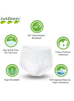 nateen Nateen Hospeen Adult Diaper Pants size Large ,Adult pull ups for light Incontinence , period pants for heavyflow ,super comfort fit women panty for postpartum   , waist size 80-130cm , Day 40 counts .  - Image 3