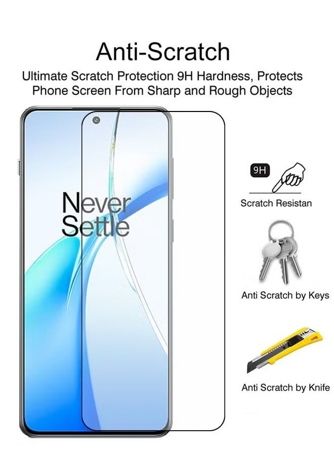 أوشن واقي شاشة شاشة 2 PCS لـ OnePlus Nord CE4 5G ، فيلم زجاجي كامل HD HD ، 9H مُقسِّرًا ، فيلم واقٍ من شاشة الشاشة المضادة للخلع ، مناسب لـ OnePlus Nord CE4 5G ، Black/Clear - Image 2