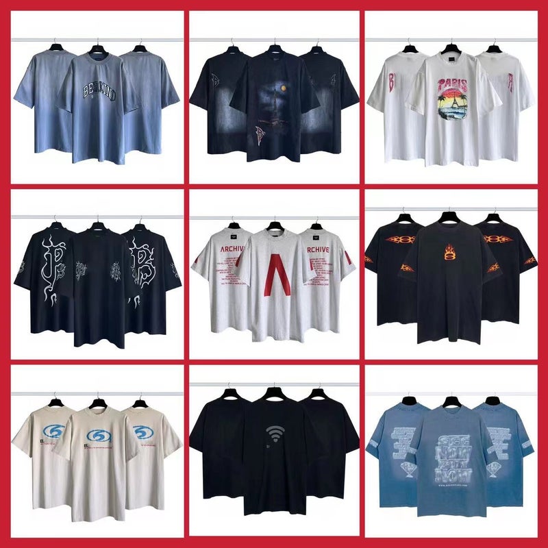 2024 Trendy Brand High Street Joint Music Limited Tear Printed Short-Sleeved T-Shirt Loose Casual Male And Female Couple Tee - Image 2