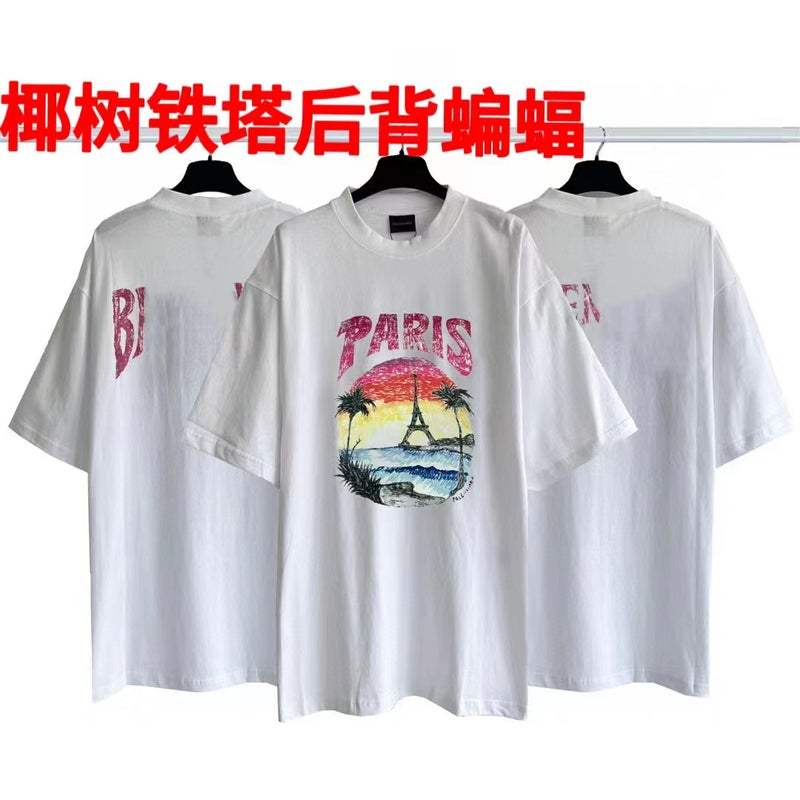 2024 Trendy Brand High Street Joint Music Limited Tear Printed Short-Sleeved T-Shirt Loose Casual Male And Female Couple Tee - Image 4