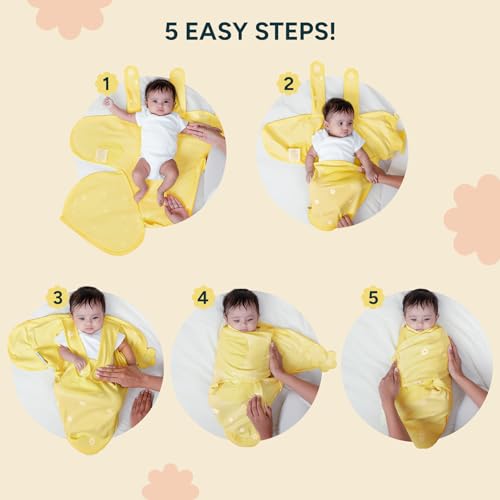 NINTARABABY Swaddle Wrap – Premium Organic Cotton, Wake Me Not Swaddle with Baby-Safe Velcro, Ultra-Soft & Snug Newborn Sleep Sack, Breathable Swaddling Blanket, Gift for Infant 0-3 Months - Image 5