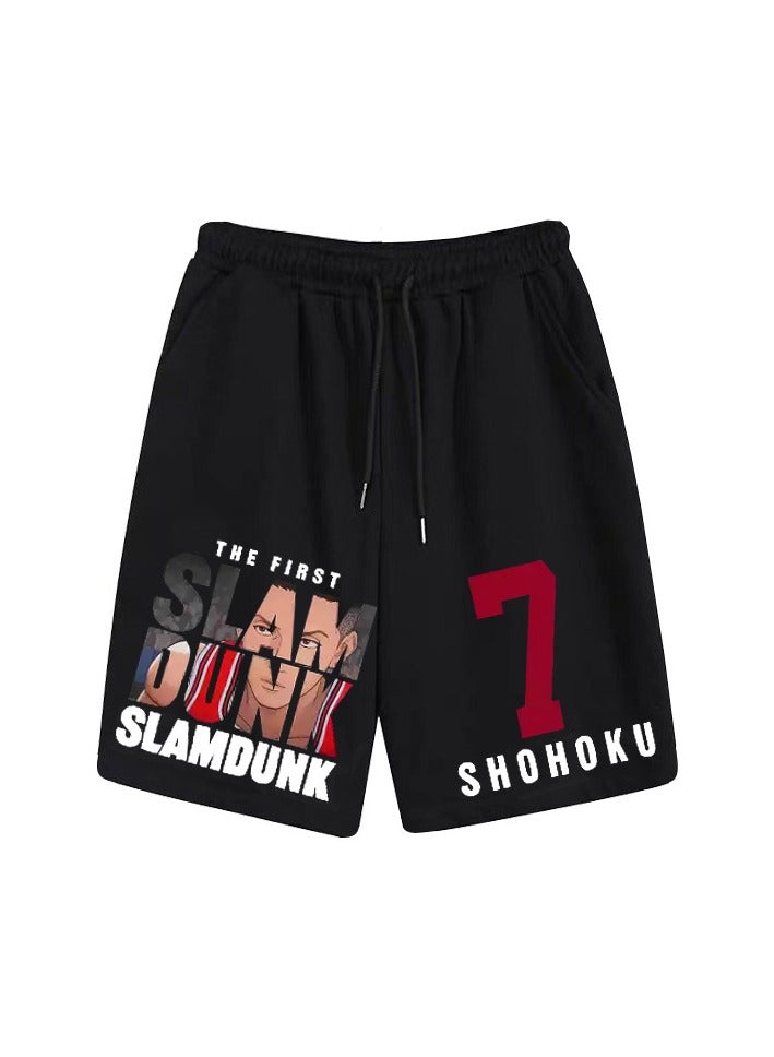 KUYING New Slam Dunk Master Printed Loose Five Point Casual Pants  - Image 1