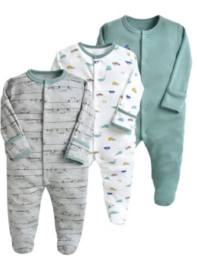 ريدمابليتيك بدلة زحف للأطفال من ثلاث قطع مصنوعة من القطن - Image 1