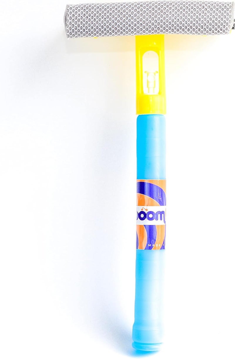 Boom fresh Car Window Cleaner Squeegee Sponge Rubber Blade Spray Bottle Multipurpose 3-in-1 Cleaning Tool - Yellow - Image 1
