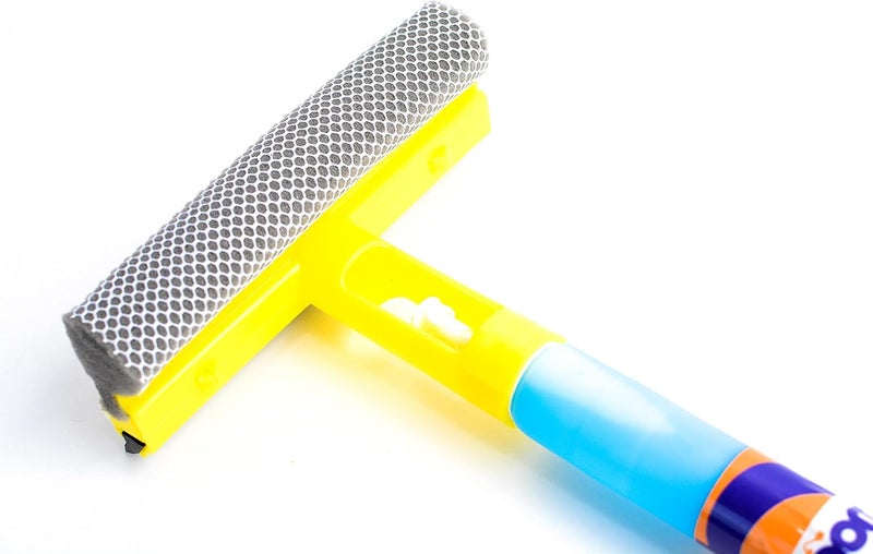 Boom fresh Car Window Cleaner Squeegee Sponge Rubber Blade Spray Bottle Multipurpose 3-in-1 Cleaning Tool - Yellow - Image 3