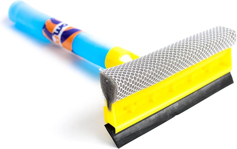 Boom fresh Car Window Cleaner Squeegee Sponge Rubber Blade Spray Bottle Multipurpose 3-in-1 Cleaning Tool - Yellow - Image 4