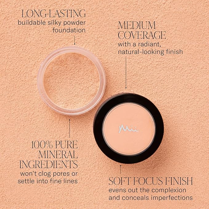 Mii Cosmetics Midi Irresistible Face Base 100 Pure Mineral Foundation Hides Imperfection and Conceals Redness Suitable for Vegans Precious Nude - Image 5