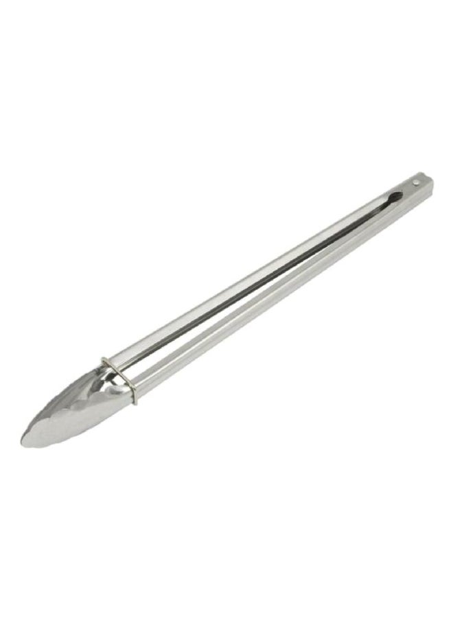 Chef Craft Stainless Steel Clam Shell Food Service Tong with Sliding Ring Silver 16 Inch 21452  - Image 4