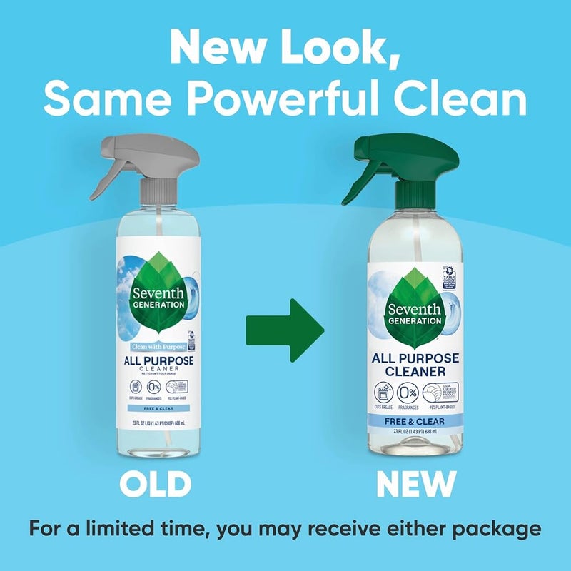 Seventh Generation All Purpose Cleaner, Free & Clear, 23 fl oz - Image 1