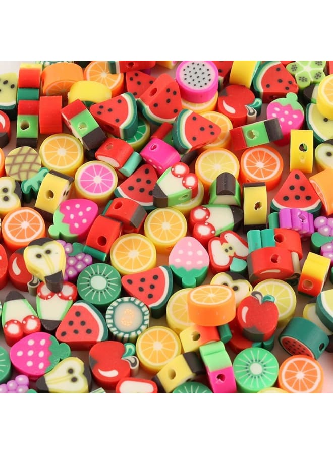 Sunflower Smile Face Beads, Mixed Flower Fruit Animal Clay Beads Polymer Clay Spacer Bead Jewellery Making DIY Bracelet Necklace Hair Clip Accessories for Women Girls - Image 4
