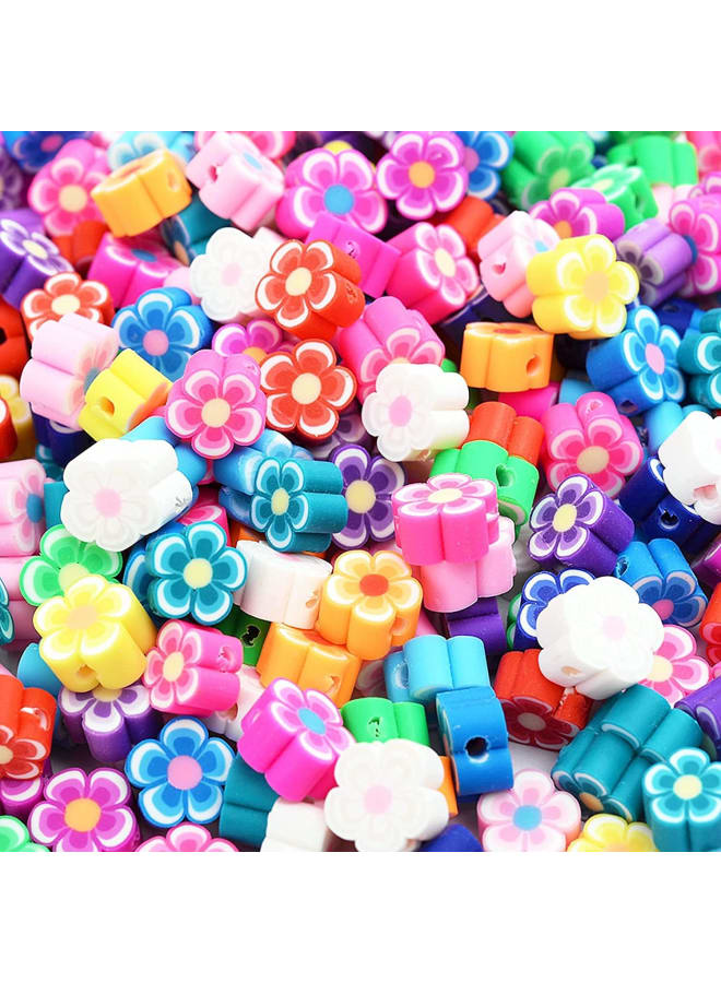 Sunflower Smile Face Beads, Mixed Flower Fruit Animal Clay Beads Polymer Clay Spacer Bead Jewellery Making DIY Bracelet Necklace Hair Clip Accessories for Women Girls - Image 3