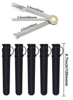 Generic King Size Pre-Rolled Paper Tube Storage Container, Waterproof, Crush Proof Rolled Paper Tube, Black (5 pieces)  - Image 2