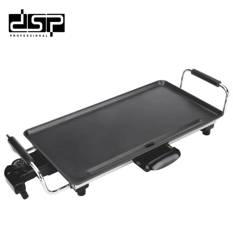 Electric Flat Grill kb1057, 2000 Watts, 46x26cm, Detachable Plate, Black - Image 2