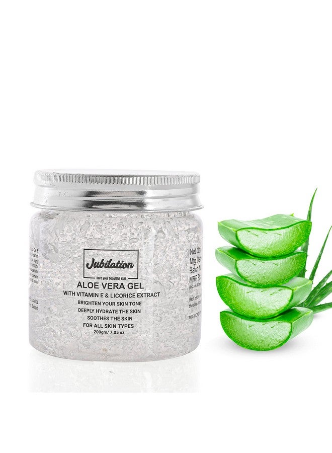 Jubilation Aloe Vera Gel - 200gm | For Face with Pure AloeVera & Vitamin E & Licorice Extract for All Skin Type - Image 4