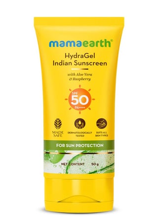 Mamaearth Hydragel Indian Sunscreen Spf 50, With Aloe Vera and Raspberry, For Sun Protection - 50G - pzsku/ZAA3BF4EC523BE142B221Z/45/1745655293/c4d5eb84-aefd-4bf3-a108-ae9ac90d7d6e