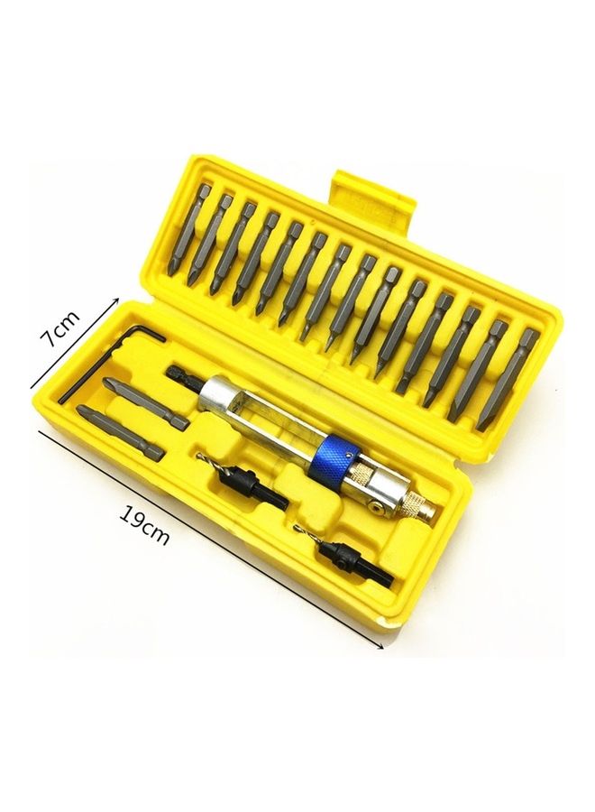 Woodworking Hole Countersink Drill Bit Set Yellow/Black - Image 2