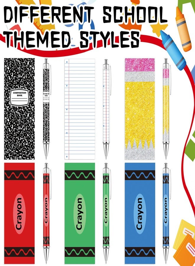 Denylo pro 24 Pcs Back to School Ballpoint Pens Sets Include Various Ballpoint Pens for Back to School Supplies for Classmates Teachers Staff Colleagues Office Supplies - Image 3