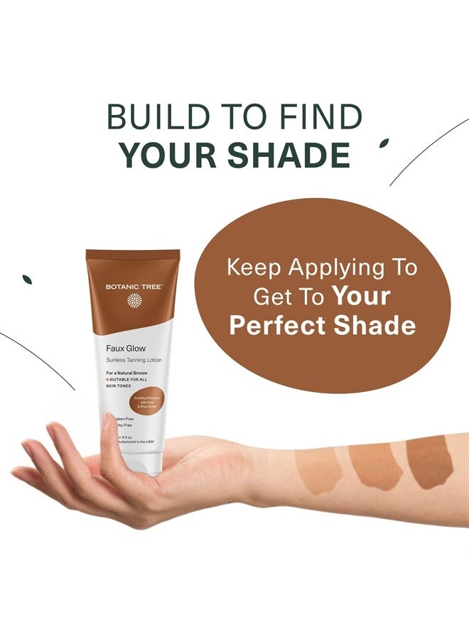 Botanic Tree مُسمّر ذاتي - مُسمّر شمس عضوي بدون شمس للحصول على تان طبيعي المظهر - لوشن مُسمّر عشبي للحصول على بشرة برونزية خالية من العيوب - مُسمّر وجه وجسم فوري للبشرة الفاتحة والداكنة. - Image 4