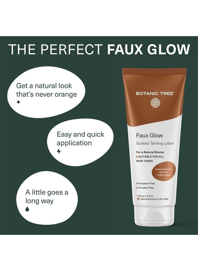 Botanic Tree مُسمّر ذاتي - مُسمّر شمس عضوي بدون شمس للحصول على تان طبيعي المظهر - لوشن مُسمّر عشبي للحصول على بشرة برونزية خالية من العيوب - مُسمّر وجه وجسم فوري للبشرة الفاتحة والداكنة. - Image 2