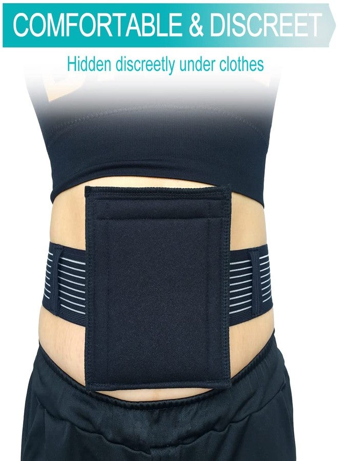 EaseToU Breathable G Tube Holder Belt Large Square Sponge Feeding Tube Pouch for Gastrostomy J Peg Peritoneal Dialysis PD Peritoneal Dialysis Catheter Accessories Women Men Black Medium - Image 4