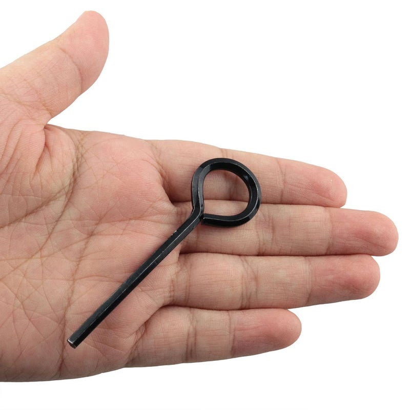 Jianling 1Set Annular Allen Wrench Set Standard Dogging Key With Full Loop Allen Wrench Door Key For Push Bar Panic Exit Devices (1Pc 5/64 1Pc 1/8 1Pc 5/32 1Pc 7/32 Black Circle And 1Pc Keychain) - Image 4