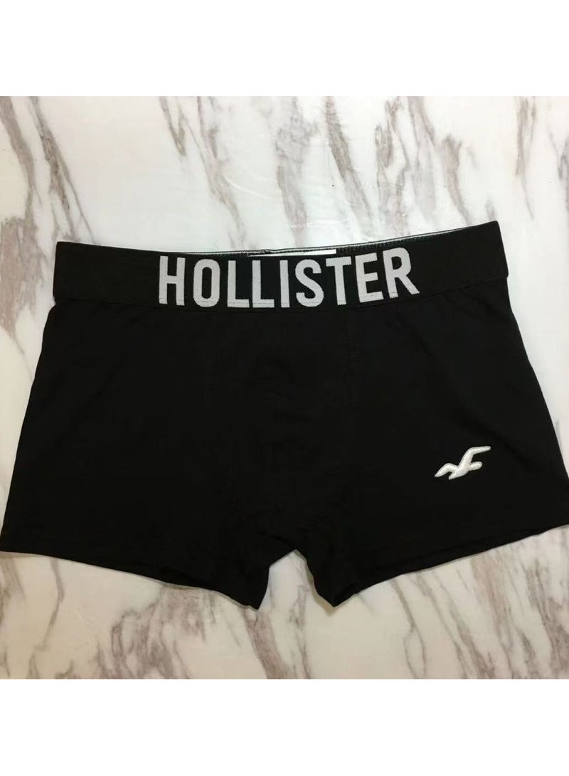 هوليستر قطعتان من بوكسر رجالي باللونين الأبيض والأسود - Image 2