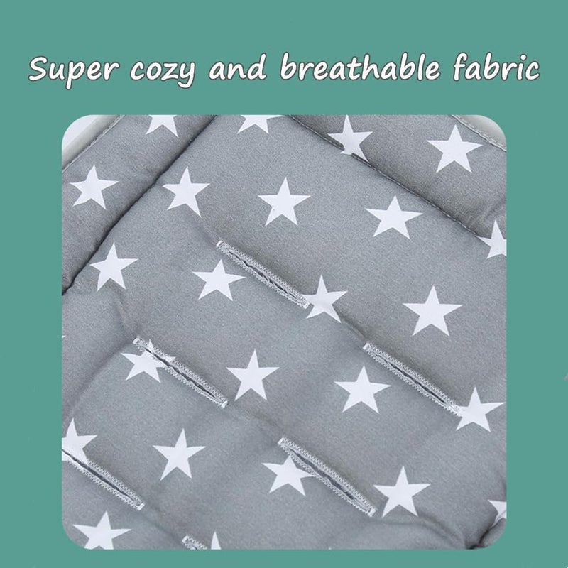 SWIUKPHE Baby Stroller Seat Liner Kids Pushchair Seat Cushion Mat Universal Breathable Stroller Liner Insert Stroller Cushion Pad Thick Cotton Stroller Liner Seat Pad Cover for Car - Image 4
