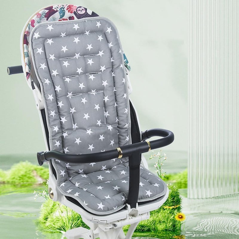SWIUKPHE Baby Stroller Seat Liner Kids Pushchair Seat Cushion Mat Universal Breathable Stroller Liner Insert Stroller Cushion Pad Thick Cotton Stroller Liner Seat Pad Cover for Car - Image 3