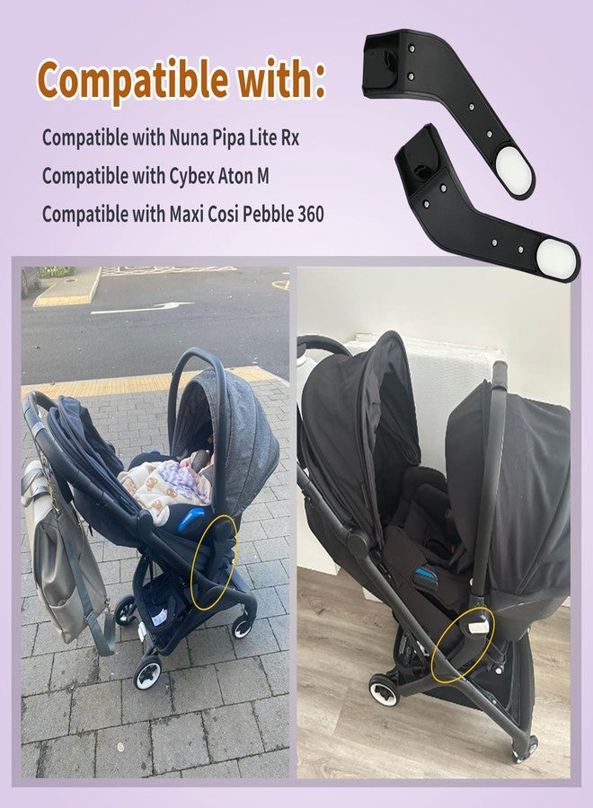 AQBB Butterfly Car Seats Adapter,Butterfly Adapter Infant Stroller Accessory Compatible with Nuna Pipa Lite Rx and Cybex Aton M and Maxi COSI Pebble 360 - Image 3