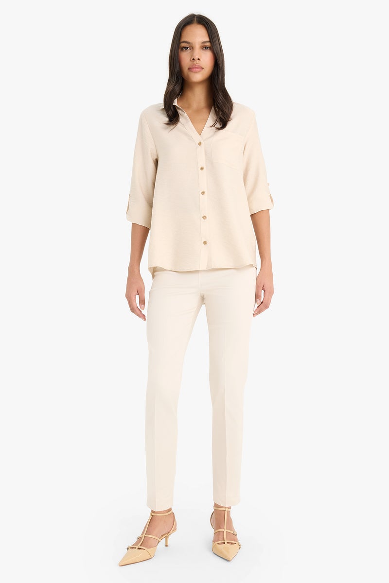 ديفاكتو قميص كم طويل قصة عادية - Image 4