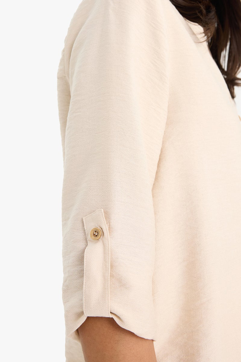 ديفاكتو قميص كم طويل قصة عادية - Image 5