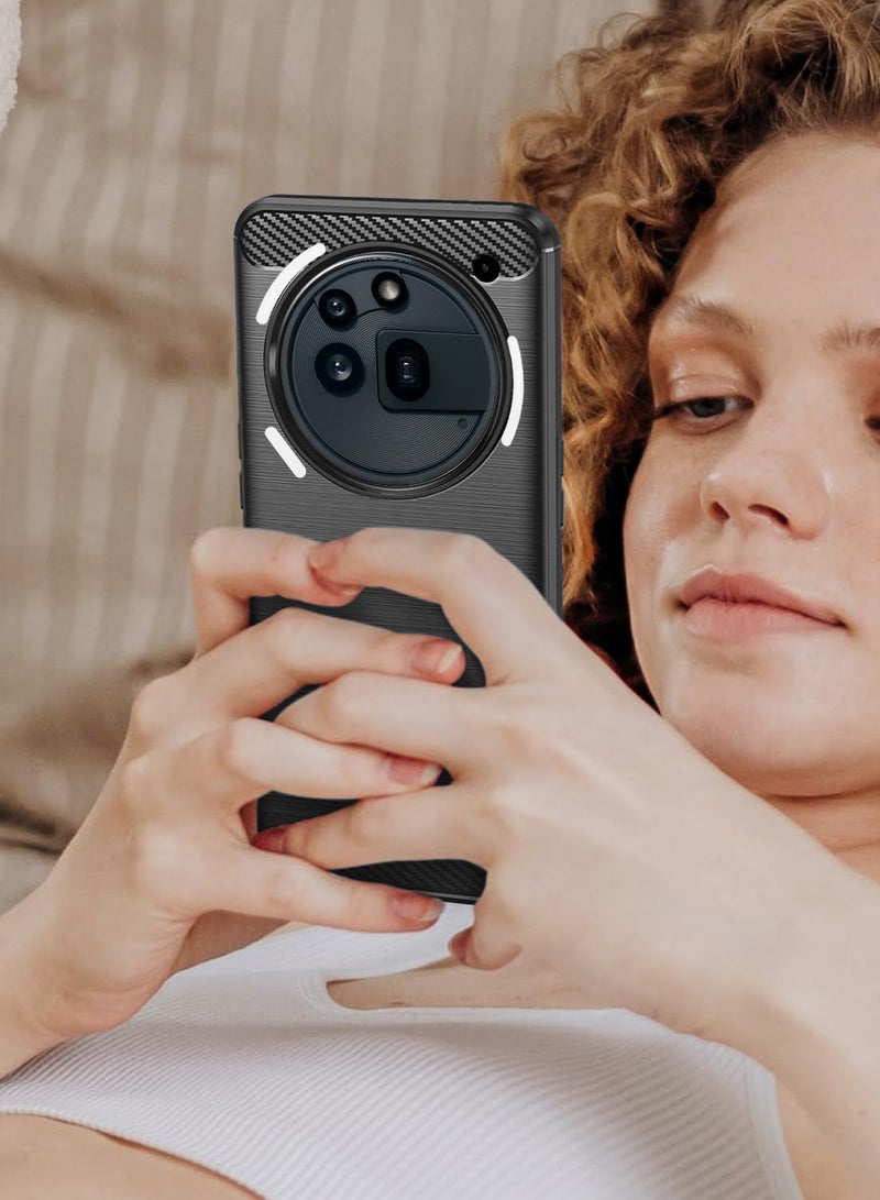 دبليو تيك Nothing Phone (3a) Pro 5G 2025 غطاء حافظة واقية من السيليكون المصقول - أسود - Image 4