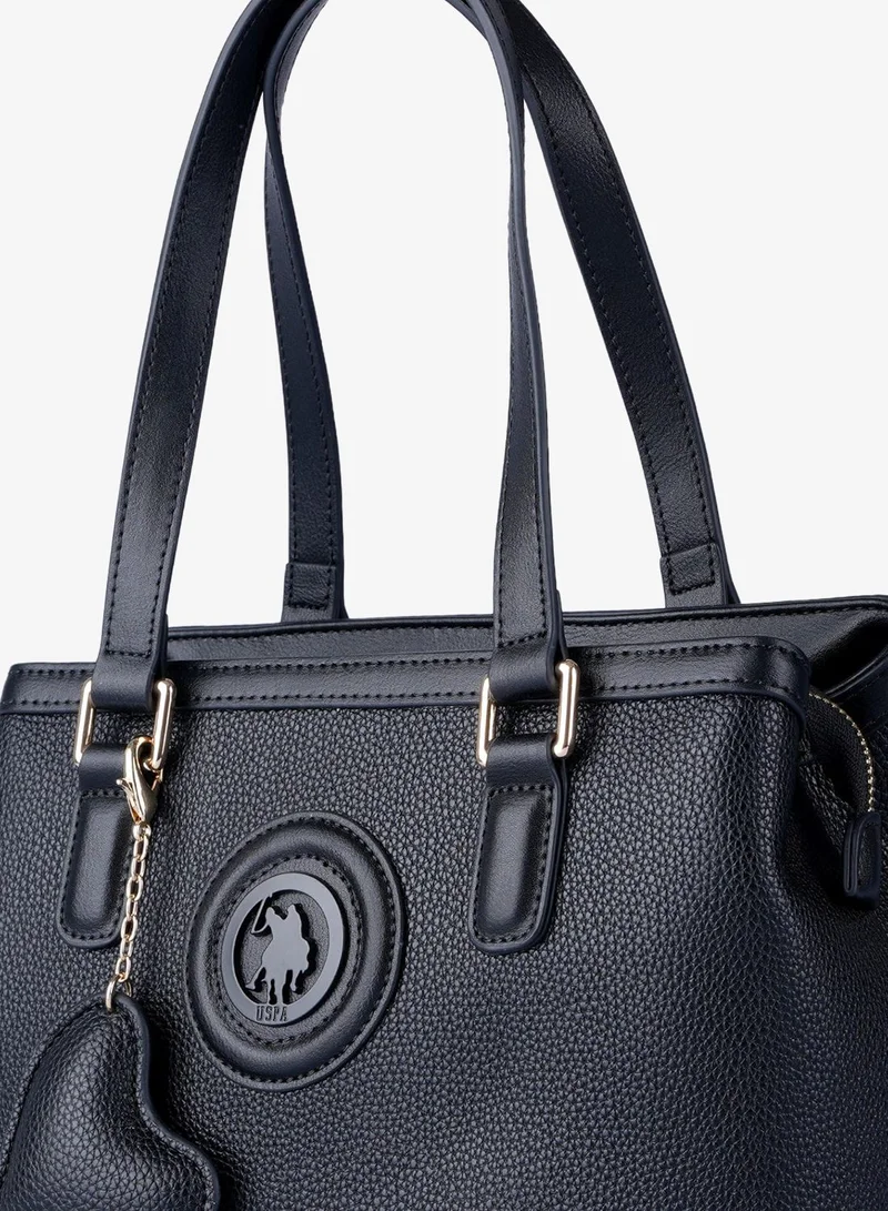 U.S. Polo Assn. U.S. Polo Assn. Women's Shoulder Bag, Ladies Bag Crossbody Bag & Handbag for Ladies Travel Bag for Girls Black