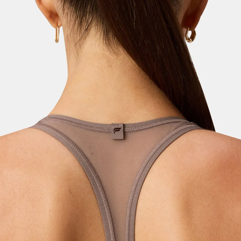 Fabletics Brown Women's Essential Medium Impact Sports Bra for Women | Best Price UAE