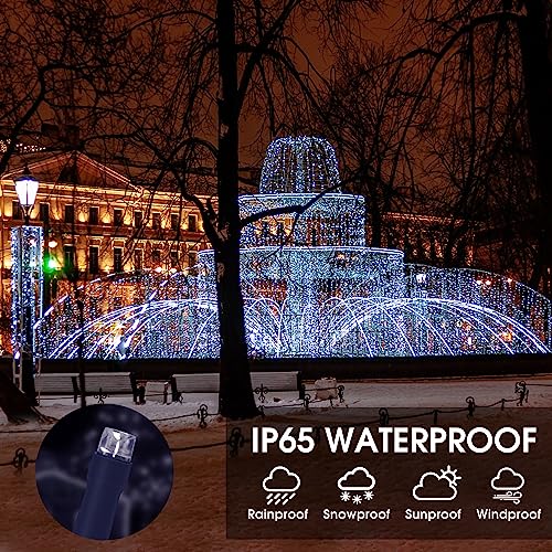 Vimorg Solar String Lights Outdoor, 2 Pack 79FT 200 LED Waterproof Solar Christmas Lights with 8 Lighting Modes for Tree Yard Garden Party Xmas Decorations - Image 4