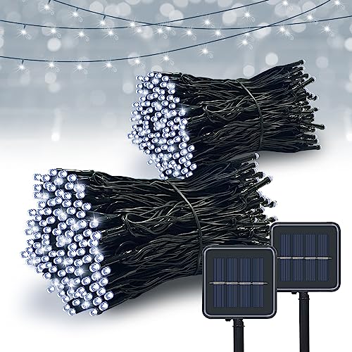 Vimorg Solar String Lights Outdoor, 2 Pack 79FT 200 LED Waterproof Solar Christmas Lights with 8 Lighting Modes for Tree Yard Garden Party Xmas Decorations - Image 1