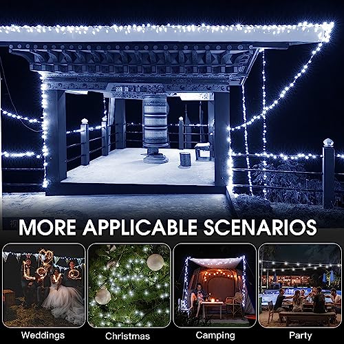 Vimorg Solar String Lights Outdoor, 2 Pack 79FT 200 LED Waterproof Solar Christmas Lights with 8 Lighting Modes for Tree Yard Garden Party Xmas Decorations - Image 5