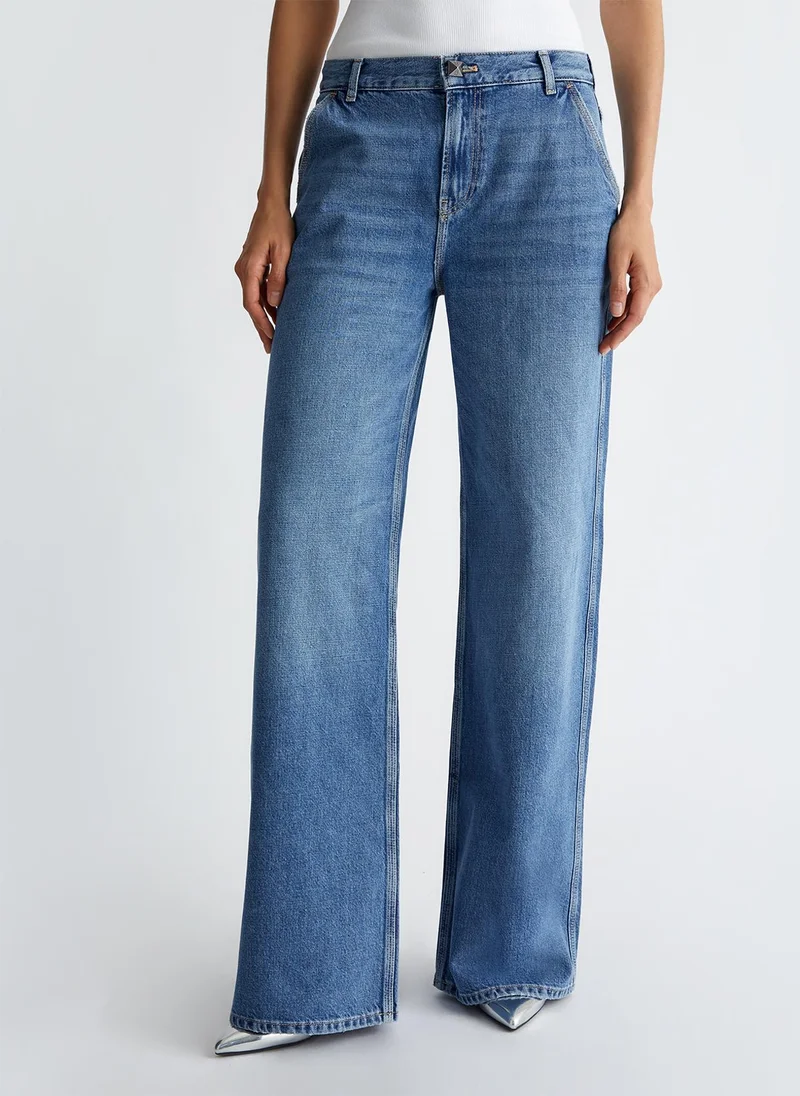 ليو جو جينز واسع مزين بالمسامير