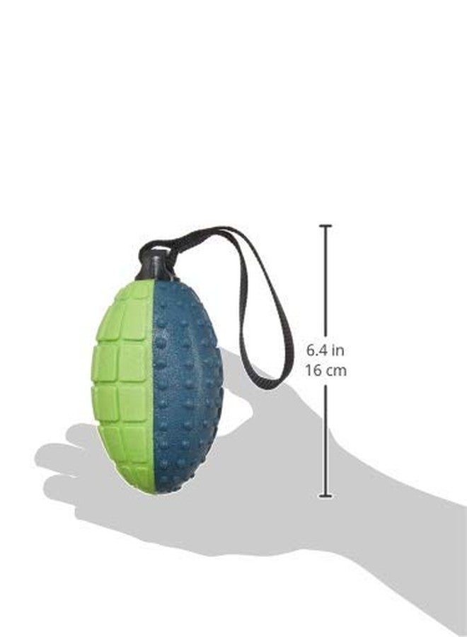 KittuPet Squeaky Pet TPR Rugby Ball Toy (Medium), Color - Blue - Image 2