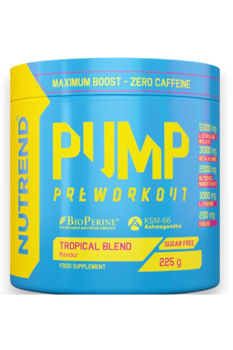 NUTREND مضخة قبل التمرين، نكهة خليط استوائي، 225 جرام